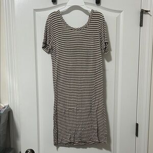 Striped Navy and White Dress